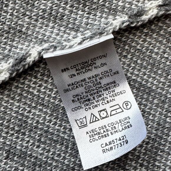 Ann Taylor Open Front Chevron Cardigan – Gray & White – Size XL – NWT - Picture 11 of 11